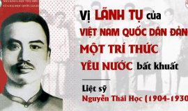 LIỆT SĨ NGUYỄN THÁI HỌC – VỊ LÃNH TỤ CỦA VIỆT NAM QUỐC DÂN ĐẢNG, MỘT TRÍ THỨC YÊU NƯỚC BẤT KHUẤT
